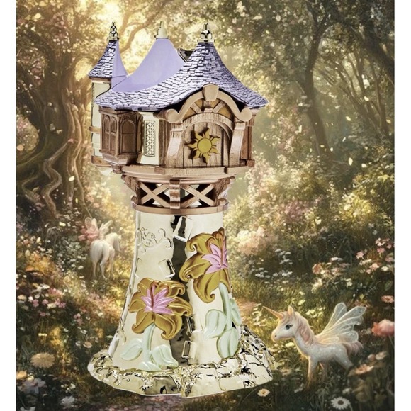 New Bath Body Works Disney Princess Rapunzel Tower Candle Holder Pedestal NEW